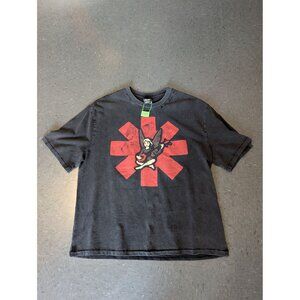 Red Hot Chili Peppers 1996 World Tour Graphic Tee Distressed Black 100% Cotton L